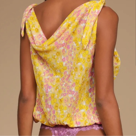 NWT Free People Bare It All Bodysuit Sunshine Combo - Picture 3 of 4